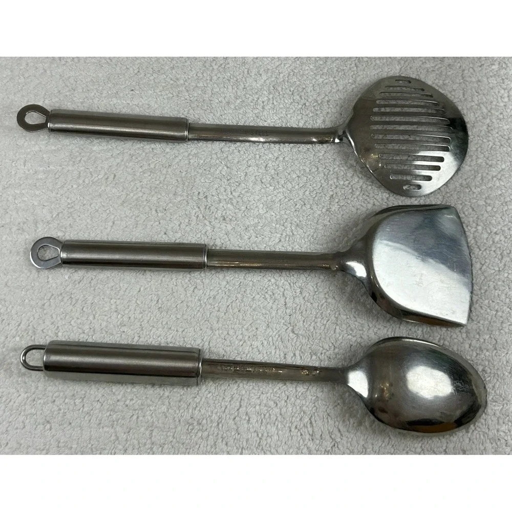 INOX 18/10 Stainless Steel Heavy Duty Kitchen Serving Tools 3 PCs **EUC**